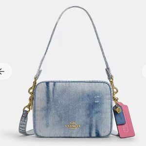 Coach Carey Crossbody Bag in Blue and Pink